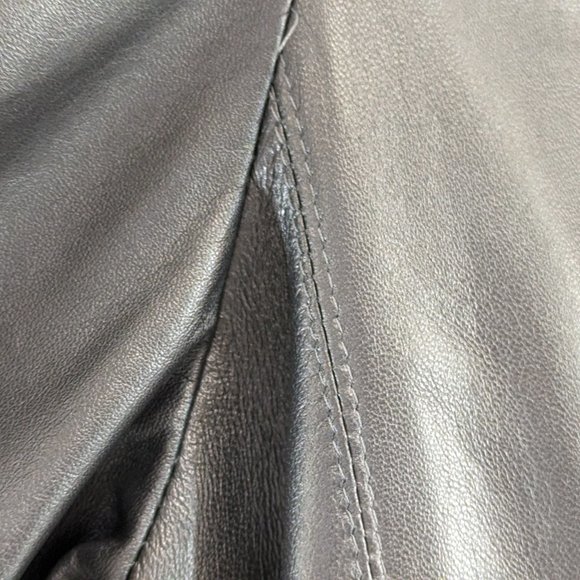 Danier Leather Jacket Zip Up Pewter Gray NWT Size XL - Picture 4 of 16